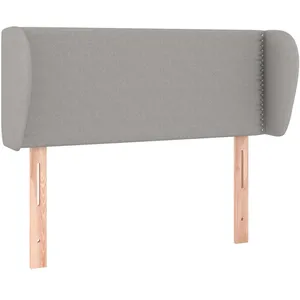 vidaXL Tête de lit avec oreilles Gris clair 83x23x78/88 cm Tissu pas cher