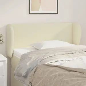 vidaXL Tête de lit avec oreilles Crème 93x23x78/88 cm Similicuir pas cher