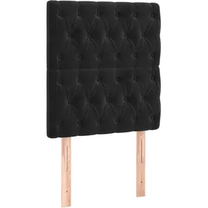 vidaXL Têtes de lit 2 pcs Noir 80x7x78/88 cm Velours pas cher