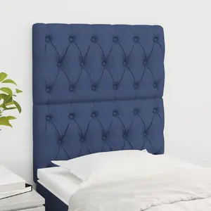vidaXL Têtes de lit 2 pcs Bleu 80x7x78/88 cm Tissu pas cher