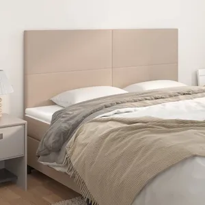 vidaXL Têtes de lit 4 pcs Cappuccino 90x5x78/88 cm Similicuir pas cher