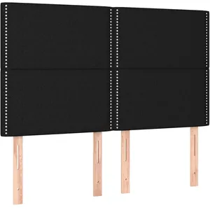 vidaXL Têtes de lit 4 pcs Noir 72x5x78/88 cm Tissu pas cher
