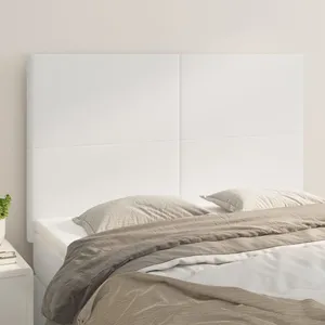 vidaXL Têtes de lit 4 pcs Blanc 72x5x78/88 cm Similicuir pas cher