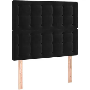 vidaXL Têtes de lit 2 pcs Noir 90x5x78/88 cm Velours pas cher