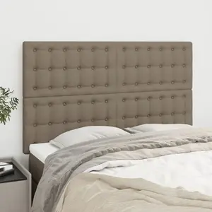 vidaXL Têtes de lit 4 pcs Taupe 72x5x78/88 cm Tissu pas cher