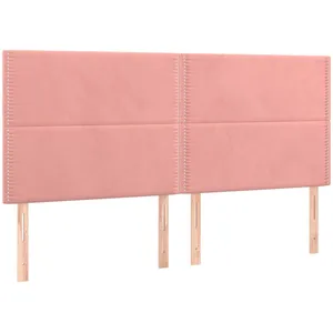 vidaXL Têtes de lit 4 pcs Rose 80x5x78/88 cm Velours pas cher