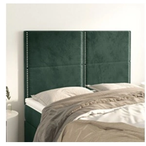 vidaXL Têtes de lit 4 pcs Vert foncé 72x5x78/88 cm Velours pas cher
