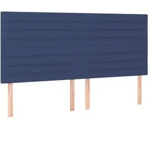 vidaXL Têtes de lit 4 pcs Bleu 80x5x78/88 cm Tissu