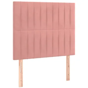 vidaXL Têtes de lit 2 pcs Rose 100x5x78/88 cm Velours pas cher