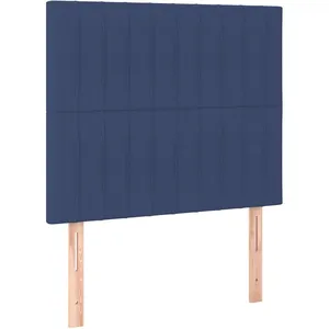 vidaXL Têtes de lit 2 pcs Bleu 80x5x78/88 cm Tissu