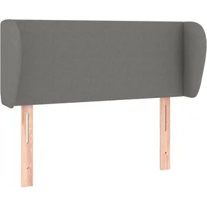 vidaXL Tête de lit avec oreilles Gris foncé 103x23x78/88 cm Tissu pas cher