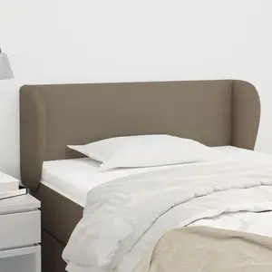 vidaXL Tête de lit avec oreilles Taupe 83x23x78/88 cm Tissu pas cher