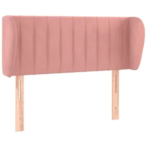 vidaXL Tête de lit avec oreilles Rose 103x23x78/88 cm Velours pas cher
