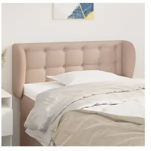 Non communiqué vidaXL Tête de lit avec oreilles Cappuccino 93x23x78/88 cm Similicuir pas cher