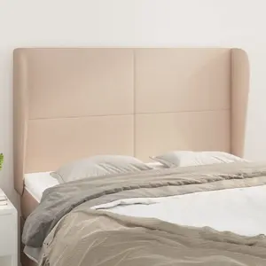 vidaXL Tête de lit avec oreilles Cappuccino 147x23x118/128 cm pas cher