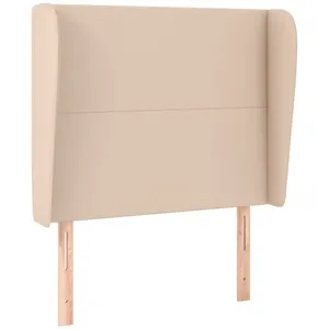 vidaXL Tête de lit avec oreilles Cappuccino 83x23x118/128cm Similicuir pas cher