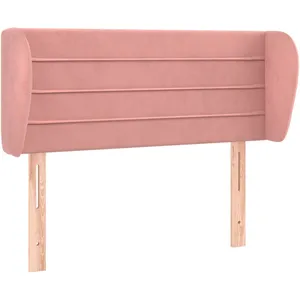 vidaXL Tête de lit avec oreilles Rose 93x23x78/88 cm Velours pas cher