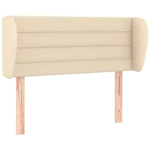 vidaXL Tête de lit avec oreilles Crème 93x23x78/88 cm Tissu pas cher