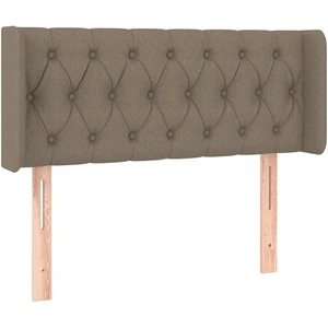 vidaXL Tête de lit avec oreilles Taupe 93x16x78/88 cm Tissu pas cher