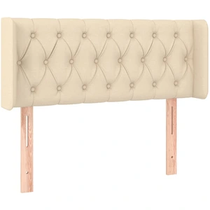 vidaXL Tête de lit avec oreilles Crème 93x16x78/88 cm Tissu pas cher
