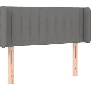 vidaXL Tête de lit avec oreilles Gris foncé 83x16x78/88 cm Tissu pas cher