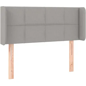 vidaXL Tête de lit avec oreilles Gris clair 83x16x78/88 cm Tissu pas cher