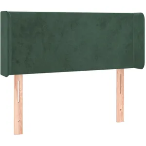 vidaXL Tête de lit avec oreilles Vert foncé 83x16x78/88 cm Velours