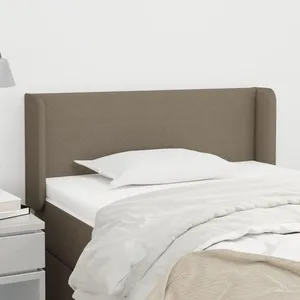 vidaXL Tête de lit avec oreilles Taupe 83x16x78/88 cm Tissu pas cher