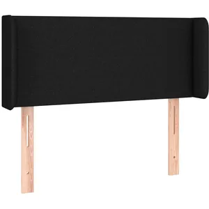 vidaXL Tête de lit avec oreilles Noir 103x16x78/88 cm Tissu pas cher