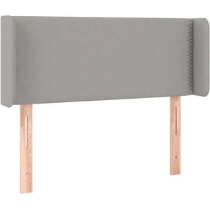 vidaXL Tête de lit avec oreilles Gris clair 103x16x78/88 cm Tissu pas cher