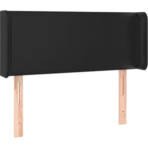 vidaXL Tête de lit avec oreilles Noir 83x16x78/88 cm Similicuir pas cher