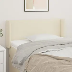 vidaXL Tête de lit avec oreilles Crème 83x16x78/88 cm Similicuir pas cher