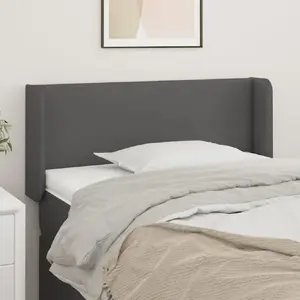 vidaXL Tête de lit avec oreilles Gris 83x16x78/88 cm Similicuir pas cher