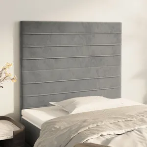 vidaXL Tête de lit avec oreilles Noir 147x16x78/88 cm Velours pas cher