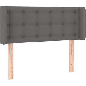 vidaXL Tête de lit avec oreilles Gris 83x16x78/88 cm Similicuir pas cher