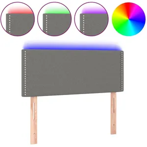 Comparateur de prix : vidaXL Tête de lit à LED Gris foncé 80x5x78/88 cm Tissu