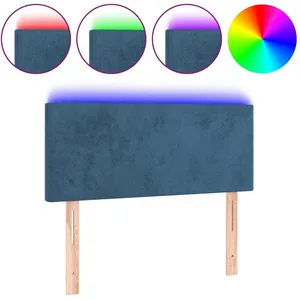 Comparateur de prix : vidaXL Tête de lit à LED Bleu foncé 80x5x78/88 cm Velours