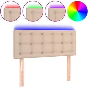 vidaXL Tête de lit à LED Cappuccino 80x5x78/88 cm Similicuir
