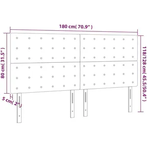 Comparateur de prix : vidaXL Tête de lit à LED Bleu foncé 180x5x118/128 cm Velours
