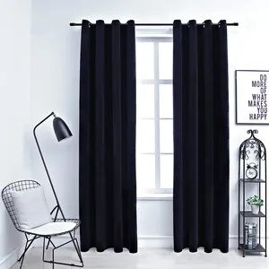 vidaXL Tête de lit à LED Noir 80x7x118/128 cm Velours pas cher