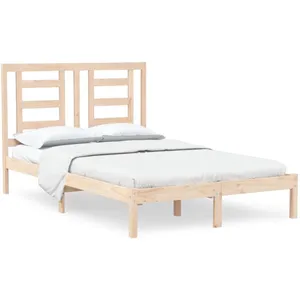 vidaXL Cadre de lit bois massif 120x190 cm petit double pas cher