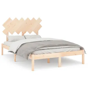 vidaXL Cadre de lit 120x200 cm Bois massif pas cher