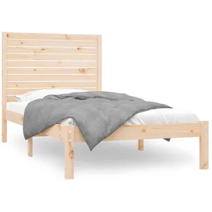 vidaXL Cadre de lit Bois massif 90x200 cm pas cher