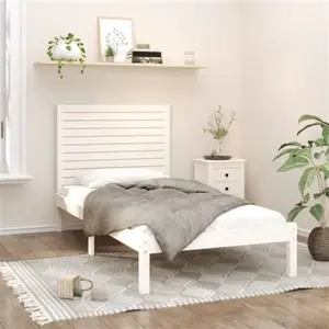 vidaXL Cadre de lit Blanc Bois massif 90x200 cm pas cher