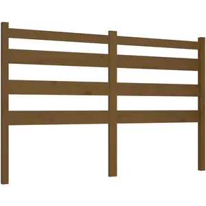 vidaXL Tête de lit Marron miel 141x4x100 cm Bois massif de pin pas cher