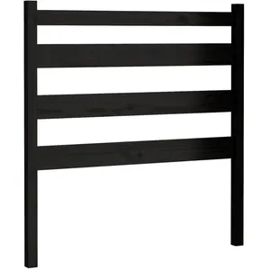vidaXL Tête de lit Noir 81x4x100 cm Bois massif de pin