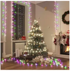 Comparateur de prix : vidaXL Guirlande LED compacte avec 400 LED Multicolore pastel 13 m PVC