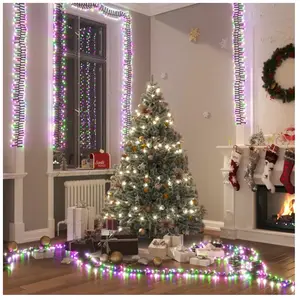 Comparateur de prix : vidaXL Guirlande à LED groupées 1000 LED Multicolore pastel 11 m PVC