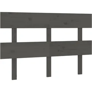 Comparateur de prix : vidaXL Tête de lit Gris 124x3x81 cm Bois massif de pin
