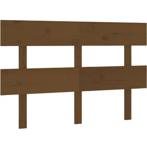 vidaXL Tête de lit Marron miel 124x3x81 cm Bois massif de pin